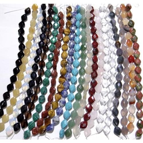 10*13mm Natural stone tiger eye Turquoises Quartz crystal spacer beads for Diy Jewelry Making Bracelet Necklace Accessories16pcs