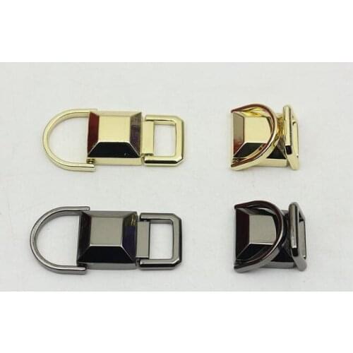 10pcs/lot) luggage handbag hardware accessories handbags on both sides of the screw double ring D buckle bag hook belt buckle