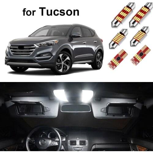 11pcs Canbus Led Bulb For Hyundai Tucson 2016 2017 2018 Car Led Interior Lights Map Dome Trunk License Plate Light