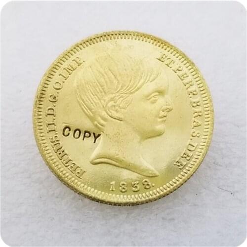 1838,1839 Brazil 10000 Reis - Pedro II COPY COIN