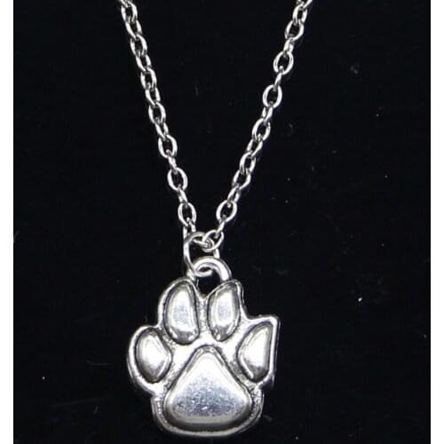 20pcs New Fashion Necklace 20x16mm bear paw Pendants Short Long Women Men Colar Gift Jewelry Choker