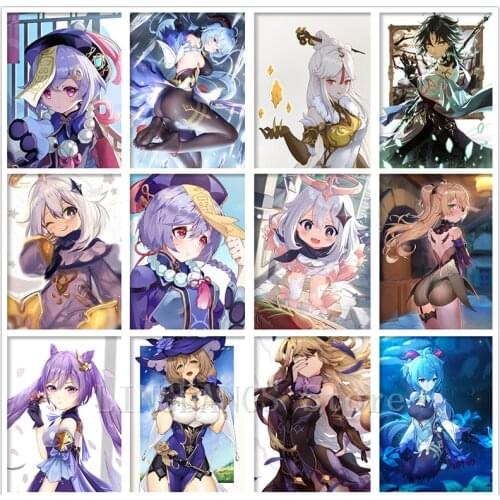 5D DIY Full Drill Diamond Painting Genshin Impact Series Anime Girl Diamond Mosaic Embroidery Cross Stitch Kits Home Decor Gift