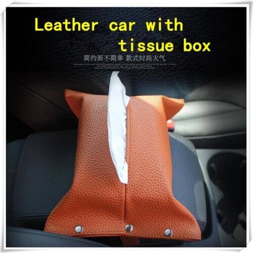 Car Styling Leather Tissue Box Sticker For Land Rover Defender 90 Discovery 4 5 Sport Range Rover SV 3 4 Long Evoque Accessories