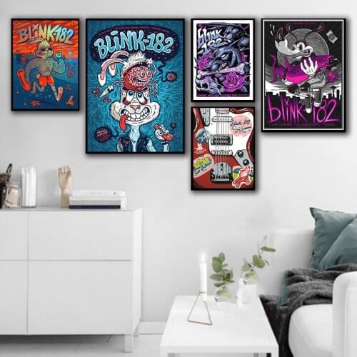 Blink 182 Rock Band poster Nordic Prints Poster Modular Canvas Pictures Painting Home Decoration Living Room Wall Art
