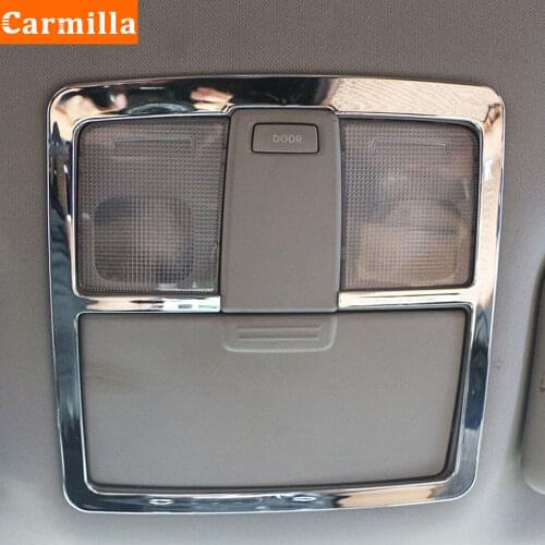 Carmilla ABS Chrome Front Car Reading Lamps Cover for Kia Sportage 3 R 2011 - 2015 Back Reading Lights Panel Trim Accessories