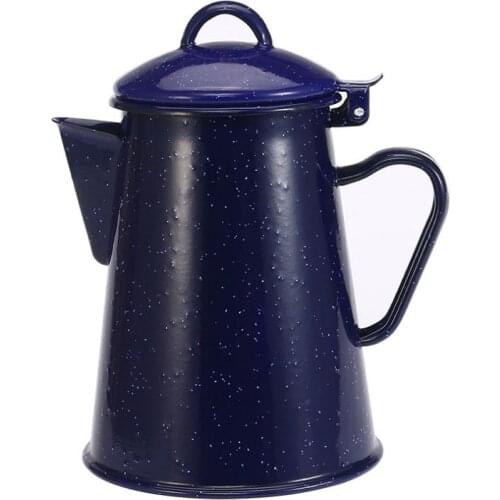 800/1200/1800/2400ML Starry Sky Blue Enamel Water Kettle with Handgrip High Quality Water Pot Coffee Water Kettle