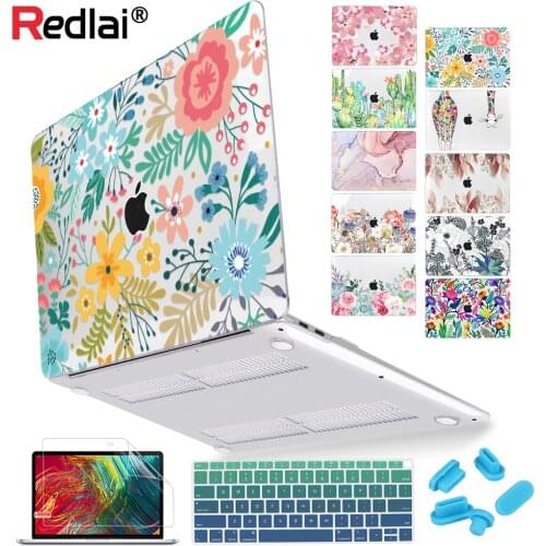 Floral Laptop Case for MacBook Air A2337 A2179 2020 Pro 13 16 inch Touch bar A2289 A2141 A2338 Plastic Hard Case Keybaord Skin