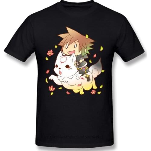 Chibi Sora Okami Of KH Casual T Shirt Men Clothes Hot Sale Kingdom Comedy TV Series Tee Shirt 100% Cotton O Neck T-shirts 2020
