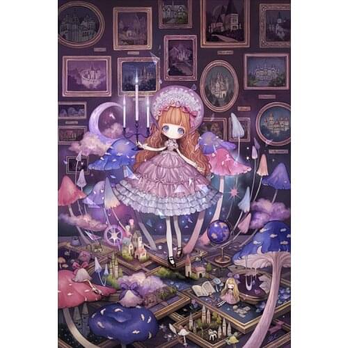 Dream girl The wooden puzzle 1000 pieces ersion paper jigsaw puzzle white card adult childrens educational toys