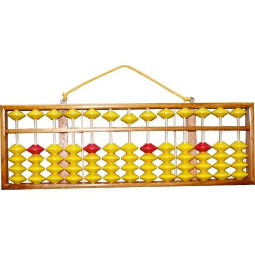 Big Size NON-SLIP Chinese Abacus 58cm 13 Column Wooden Abacus Calculating Tool Collectible Mathematics Education for Teachers