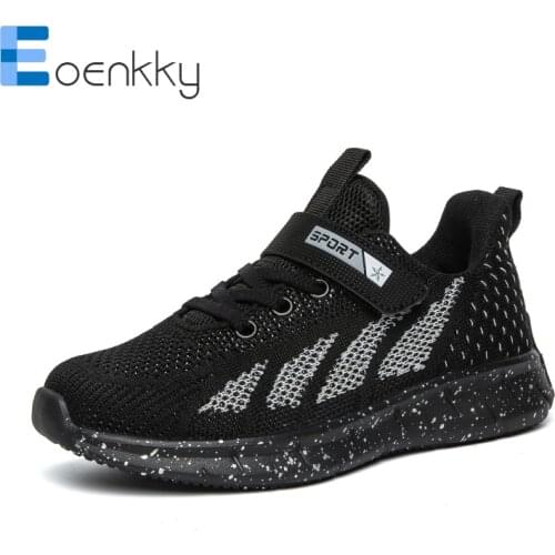 Running Kids Sneakers Soft Boys Casual Shoes Breathable Mesh Childrens Sneakers Summer Tennis Girls Shoes Hook&Loop Non-Slip