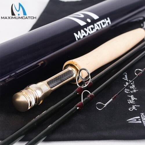 Maximumcatch Skyhigh Fly Rod IM12 Toray Carbon Super Light Fast Action Fly Fishing Rod with Carbon Tube 2-8WT 6-10FT 3-4Sec