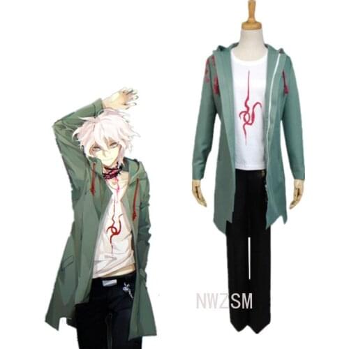 Nime Super Dangan Ronpa 2 DanganRonpa Nagito Komaeda Jacket Coat Cosplay Costume Halloween For Women Men