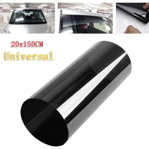 20cm*150cm Car Front Windscreen Black Transparent Solar Film Auto Home Window Glass Summer Solar UV Protector Sticker Films