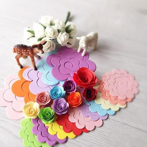 30pcs 10colors 75mm * 75mm Flower Design Quilling Paper crafts for DIY Handmade Cards decor Paper /Scrapbooking