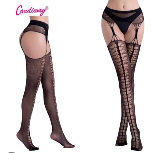 Plus Size Sexy Apparel Teddies NightLife sexy women open cortch mesh lady stocking fishnet lingerie sex product female Tight