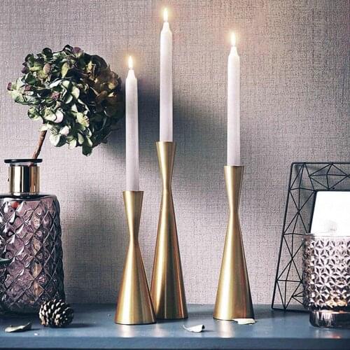 Retro European Style Metal Candle Holder Candlestick Wedding Home Romantic Decor