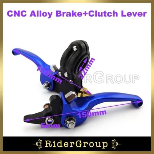 Blue CNC Alloy Brake+Clutch Lever For Chinese 50cc-140cc Pit Dirt Trail Bike Motorcycle Parts