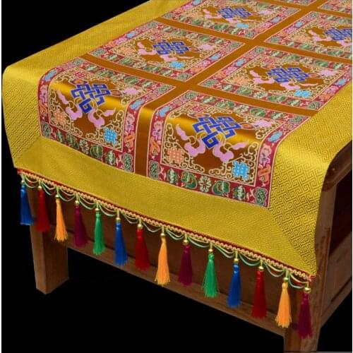 Special Offer # Wholesale Buddhist supplie Tibet family home Buddhism Temple Auspicious Embroidery Altar Table cloth Art Deco