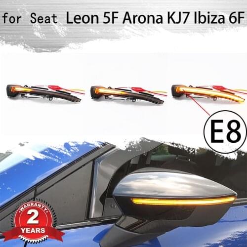 For SEAT Leon III Mk3 5F 13-18 Ibiza KJ Mk5 V Arona 17-18 LED Dynamic Turn Signal Blinker Sequential Side Mirror Indicator Light