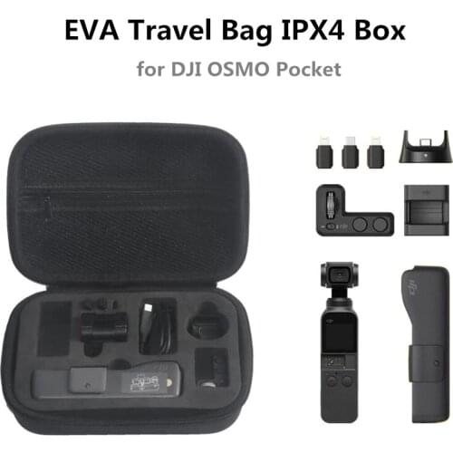 EVA Waterproof Portable Travel Bag PU Storage Carrying Case IPX4 Box for DJI OSMO Pocket Handheld Gimbal Camera Case Accessories