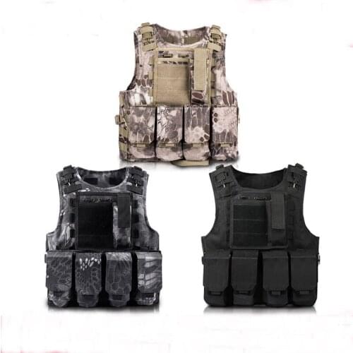 Military Kid Tactical Molle Vest Children Outdoor CS Combat Assault Plate Carrier Vest Kid Tactical Camouflage Hunting Waistcoat