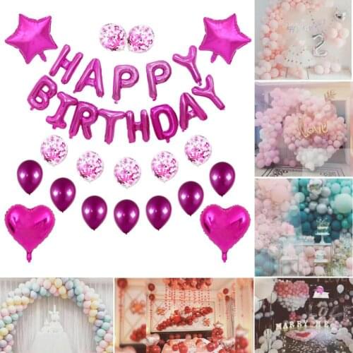 1 Set Latex Balloons Confetti Set Happy Birthday Party Wedding Christmas Decoration Balloon Kids Toy Air Balls Home Party Decor