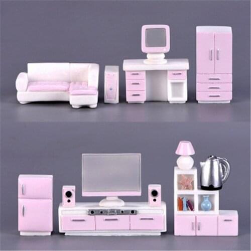 ZOCDOU 1 Piece Modern Furniture Sofa TV Fridge Lamp Computer Small Statue Mini Figurine Crafts Ornament Miniatures DIY Toy Decor