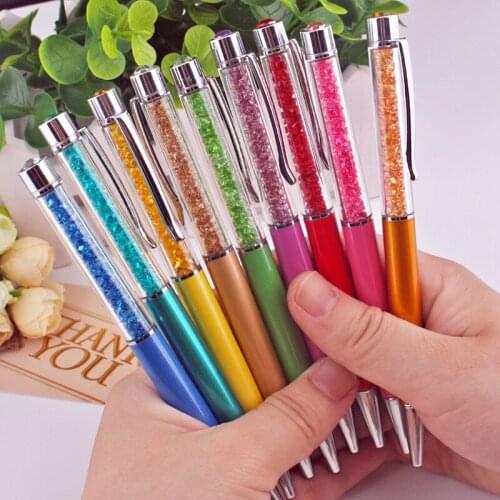 10Pcs Ballpoint Pen Nib 1.0mm Diamond Crystal Metal Refills Office School Stationery Supplies Student Writing Free Shipping