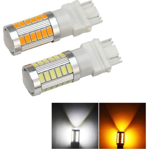 1x T25 3157 Led Signal Bulb P27W P27/7W Led T25 3156 For Auto Turn Signal Brake Backup Reverse Light 3157 Led White Amber Light