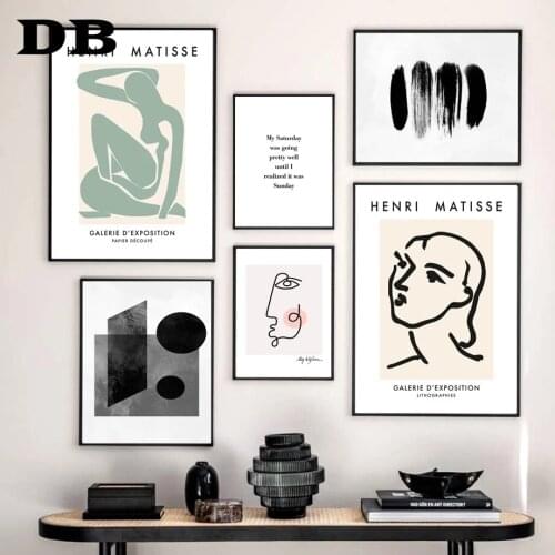 Matisse Abstract Minimalism Geometry Figure Line Nordic Poster Wall Art Print Canvas Painting Wall Picture For Living Room Decor