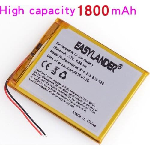 3.7V 1800mAh 4G-15 / 4K-19 li Polymer Battery For PocketBook 614 615 616 624 626 For Digma E628 R657 R659 Battery Touch Lux 3