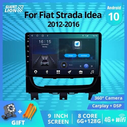 2DIN Android10 Car Radio For Fiat Strada Idea 2012-2016 GPS Navigation Auto Radio Touch Screen Car Multimedia Player Carplay IGO