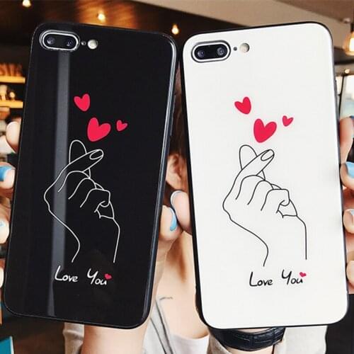 For Xiaomi Mi A3 A1 A2 Lite mi5x Case Love you Pattern Hard Tempered glass soft Silicone Cover For Xiaomi Mi 5x 6x a3 Lite