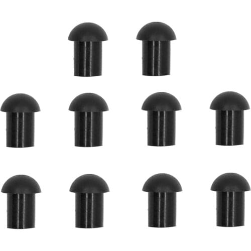 Black Security Headset Replacement Mushroom EarTips Earbud Ear Buds Soft Silicone Rubber for Walkie Talkie Surveillance Air Acou