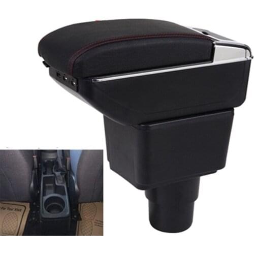 For Ford EcoSport Armrest Box EcoSport Universal Car Central Armrest Storage Box cup holder ashtray modification accessories