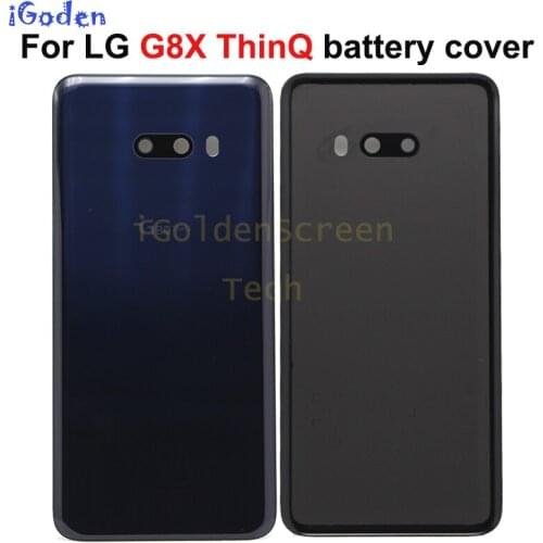 For LG G8X ThinQ Back Cover Battery Cover Door Rear Glass Housing Case For LG G8X Thinq Battery Cover With Lens Replacement