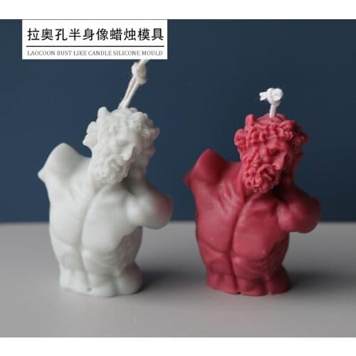 Laocoon bust candle mold, model room decoration, scented candle DIY material, plaster mold