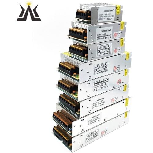 AC to DC 12V 24V Transformer Power Supply 10W 50W 100W 150W 200W LED Driver 1A 2A 3A 4A 5A 6A 8A 10A 12A for LED Strip Light
