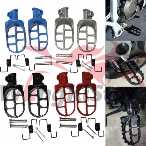 Motorcycle Foot Pegs Rests Footpegs For Honda XR50R CRF50 CRF70 CRF80 CRF100F Motorbike Foot Rest Fit Yamaha TW200 Dirt Pit Bike