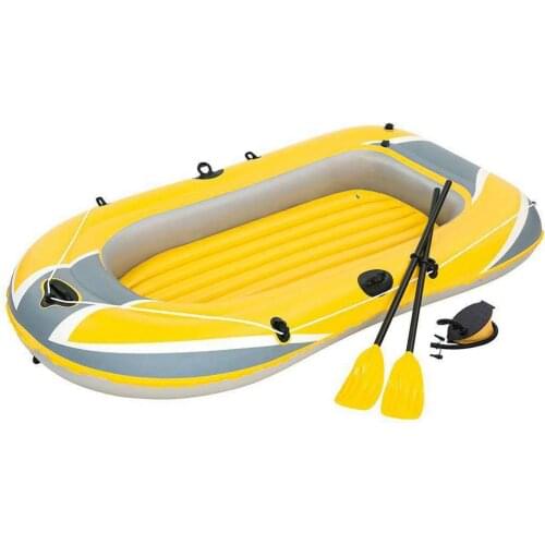 Inflatable Boat for 3 Person Thickened PVC Foldable Fishing Boat Drifting Kayak Suitable For Family Outdoor Rafting Travel