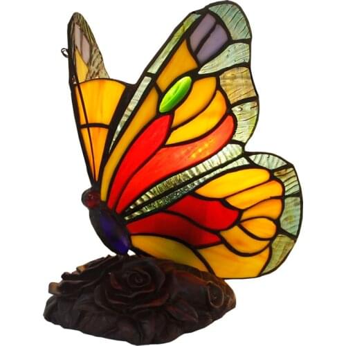 Butterfly table lamp warm bedroom bedside lamp living room retro nursing table lamp home bedroom decorative lamp