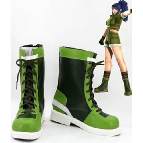 The King of Fighter 96 Leona Heidern Cosplay Boots Shoes Anime Party Cosplay Boots Custom Made for Adult Women Shoes