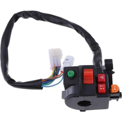Black 7/8' 22mm Handlebar Horn Turn Signal Light Start Control Switch for Honda