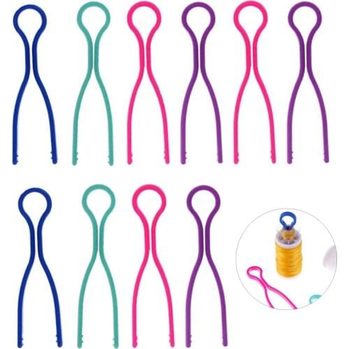 Nonvor 5/10/20Pcs Plastic Bobbin Clip Wire Sewing Thread Spool Apparel Storage Holder Accessrioes Organizer Supplies