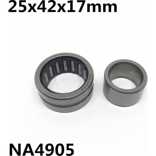 10pcs NA4905 needle roller bearing 25x42x17mm Bearing steel High quality