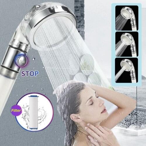 Bath PP Pure Cotton Water Filter Water Purifier Shower Head Stop Button Bidet High Pressure Water Saving Hand Sprayer Shower Set
