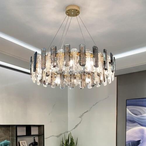 Postmodern light luxury high-end crystal chandelier luxury atmosphere living room dining bedroom lamp simple 2021 new lamps
