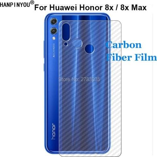 For Huawei Honor 8X / 8X Max New Durable 3D Anti-fingerprint Transparent Carbon Fiber Back Film Rear Screen Protector