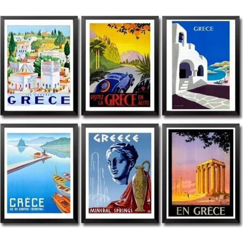 Retro City Landscape Hawaii Netherlands Travel Poster Home Bedroom Living Room Decoration Painting Living Room Decoration Oil